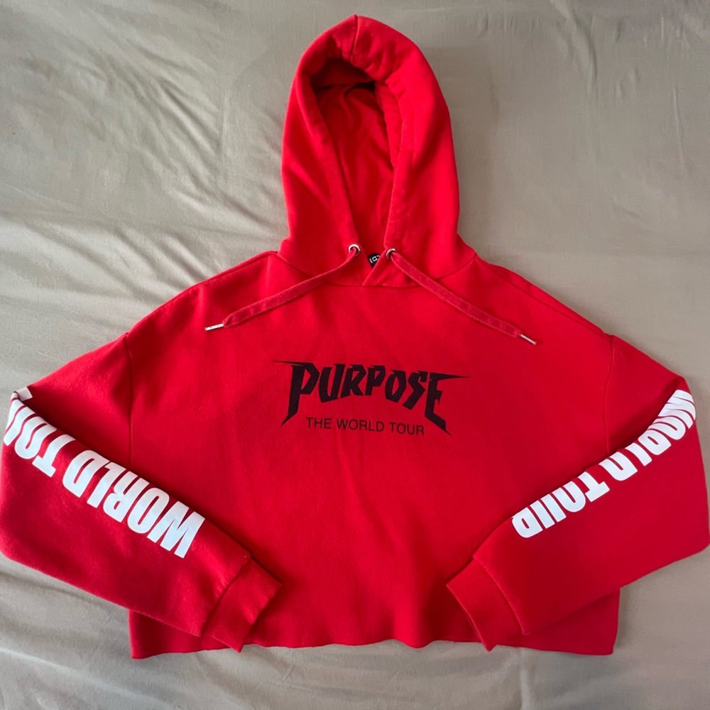 H&M Cropped Justin Bieber Purpose Tour Hoodie